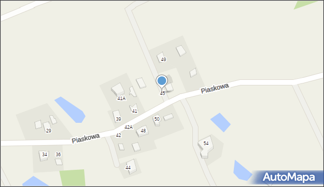 Skrzeszewo, Piaskowa, 45, mapa Skrzeszewo