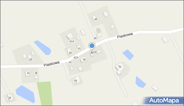 Skrzeszewo, Piaskowa, 50, mapa Skrzeszewo