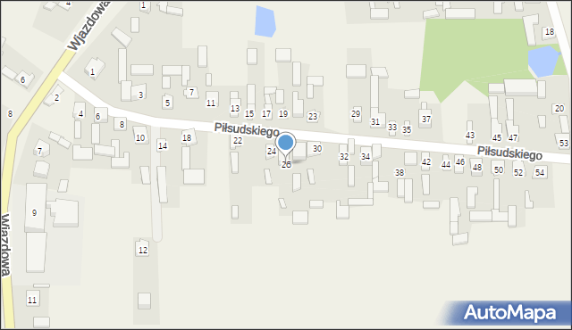 Skrzyńsko, Piłsudskiego Józefa, marsz., 26, mapa Skrzyńsko