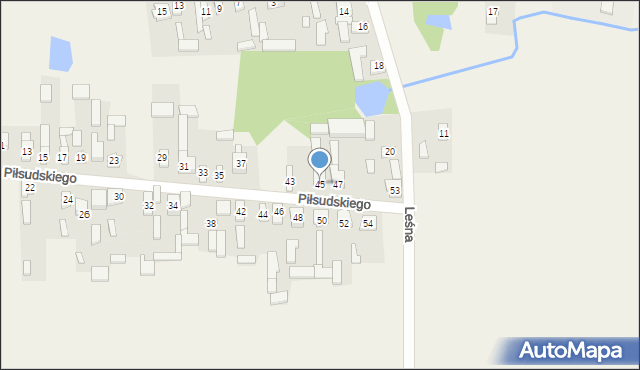 Skrzyńsko, Piłsudskiego Józefa, marsz., 45, mapa Skrzyńsko