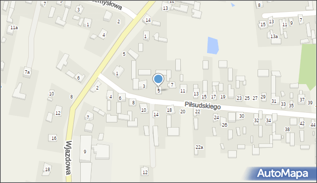 Skrzyńsko, Piłsudskiego Józefa, marsz., 5, mapa Skrzyńsko