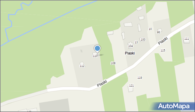 Skrzyszów, Piaski, 16, mapa Skrzyszów