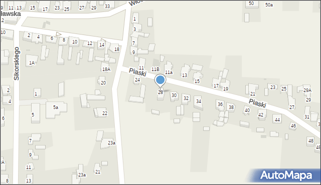 Skulsk, Piaski, 28, mapa Skulsk