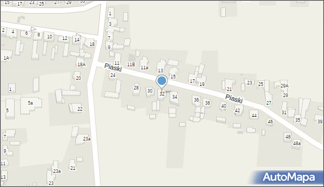 Skulsk, Piaski, 32, mapa Skulsk