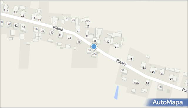 Skulsk, Piaski, 48a, mapa Skulsk