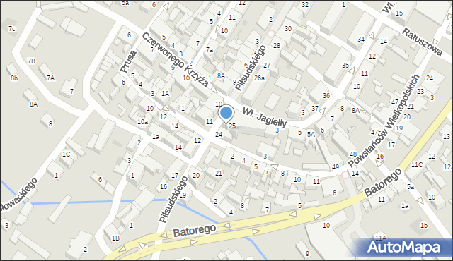 Skwierzyna, Piłsudskiego Józefa, marsz., 25a, mapa Skwierzyna