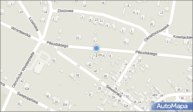 Sławków, Piłsudskiego Józefa, marsz., 4, mapa Sławków