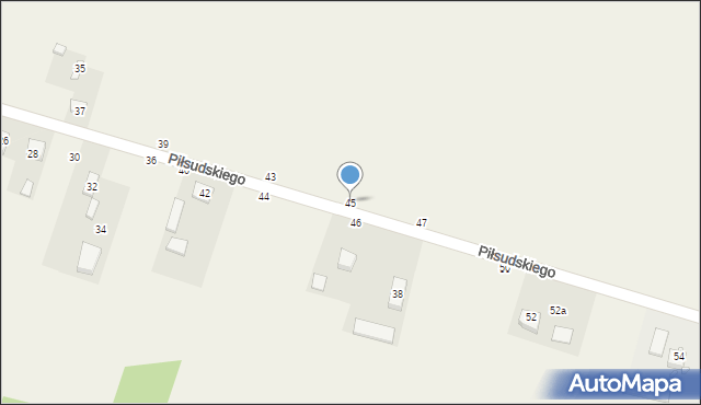 Sławno, Piłsudskiego Józefa, marsz., 45, mapa Sławno
