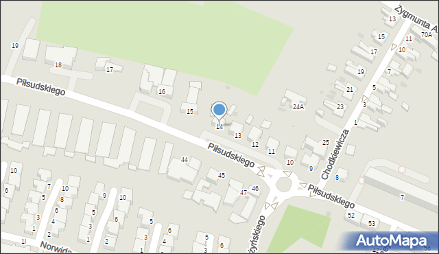Słupsk, Piłsudskiego Józefa, marsz., 14, mapa Słupska