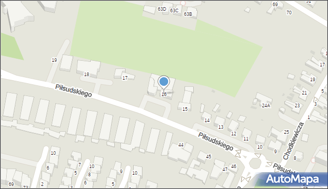 Słupsk, Piłsudskiego Józefa, marsz., 16, mapa Słupska