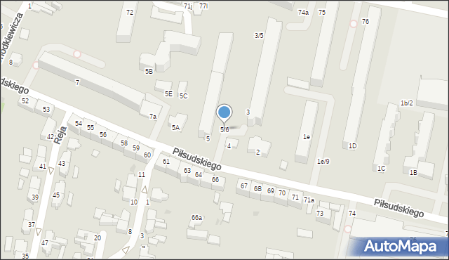 Słupsk, Piłsudskiego Józefa, marsz., 5/6, mapa Słupska