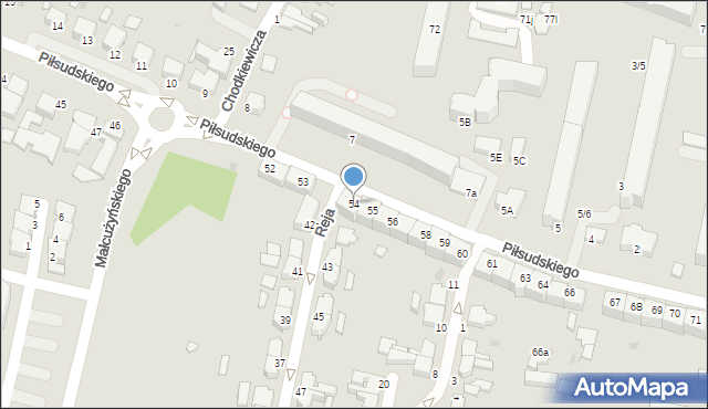 Słupsk, Piłsudskiego Józefa, marsz., 54, mapa Słupska