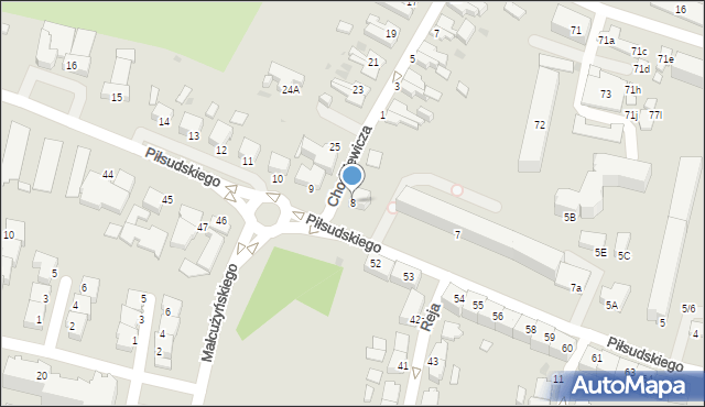 Słupsk, Piłsudskiego Józefa, marsz., 8, mapa Słupska