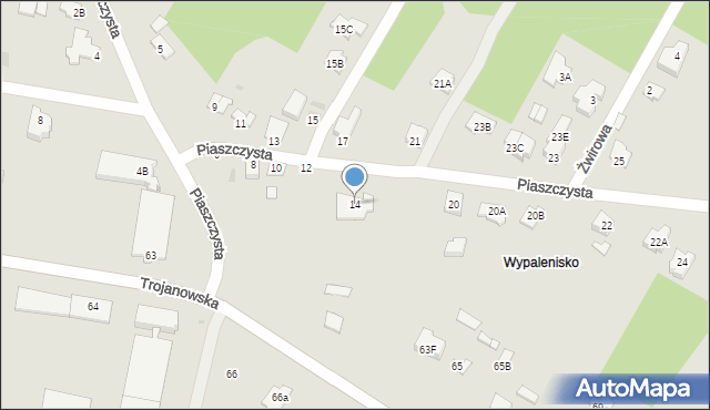 Sochaczew, Piaszczysta, 14, mapa Sochaczew