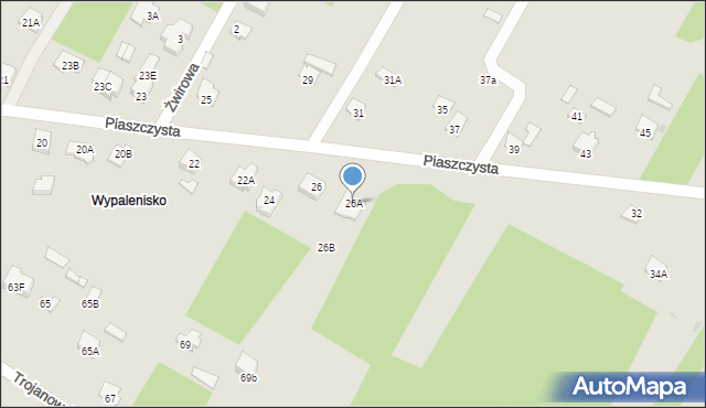 Sochaczew, Piaszczysta, 26A, mapa Sochaczew