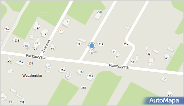 Sochaczew, Piaszczysta, 31, mapa Sochaczew