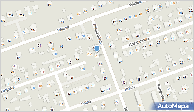 Sokółka, Piłsudskiego Józefa, marsz., 21, mapa Sokółka