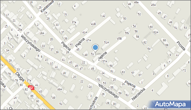 Sokołów Podlaski, Piękna, 53, mapa Sokołów Podlaski