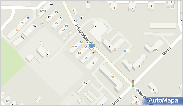 Sokołów Podlaski, Piłsudskiego Józefa, marsz., 10b, mapa Sokołów Podlaski