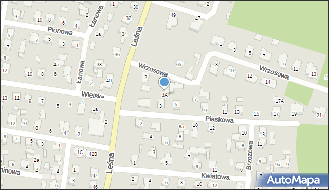 Solec Kujawski, Piaskowa, 3A, mapa Solec Kujawski