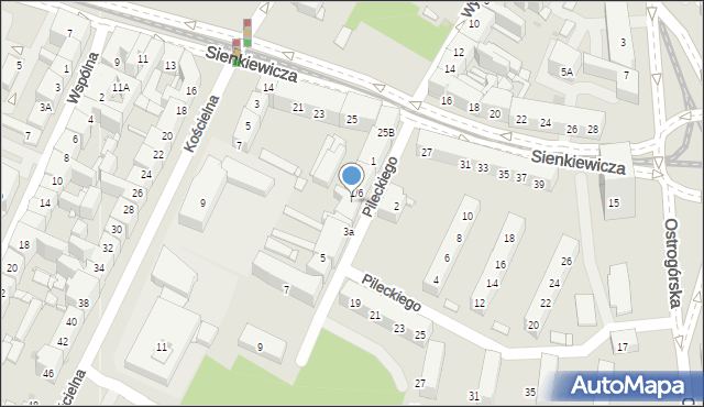Sosnowiec, Pileckiego Witolda, rtm., 3, mapa Sosnowca