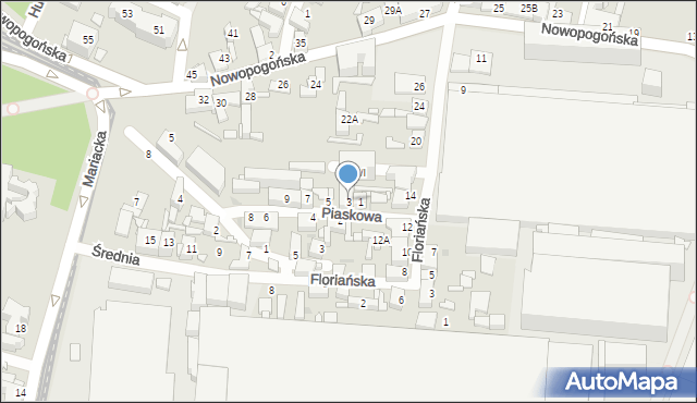 Sosnowiec, Piaskowa, 3, mapa Sosnowca