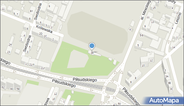 Sosnowiec, Piłsudskiego Józefa, marsz., 19, mapa Sosnowca