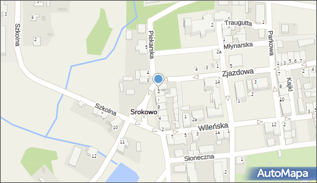 Srokowo, Piekarska, 2, mapa Srokowo