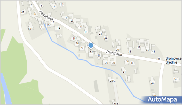 Sromowce Niżne, Pienińska, 24, mapa Sromowce Niżne