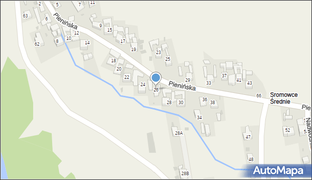 Sromowce Niżne, Pienińska, 26, mapa Sromowce Niżne