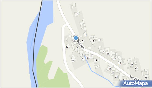 Sromowce Niżne, Pienińska, 4, mapa Sromowce Niżne