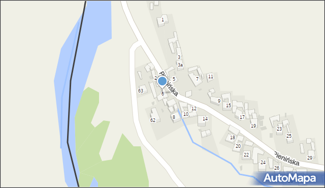 Sromowce Niżne, Pienińska, 6, mapa Sromowce Niżne