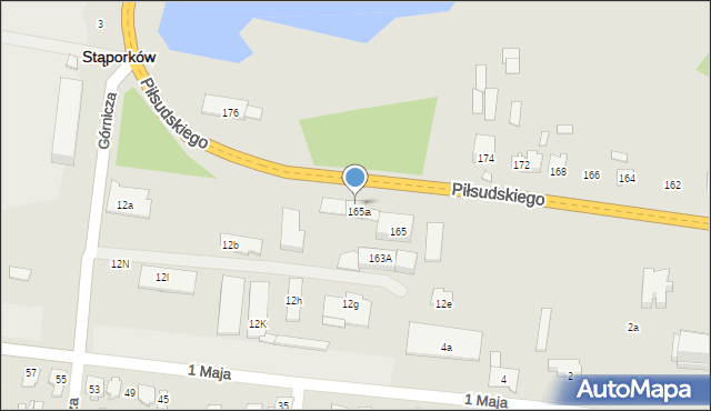 Stąporków, Piłsudskiego Józefa, marsz., 167, mapa Stąporków
