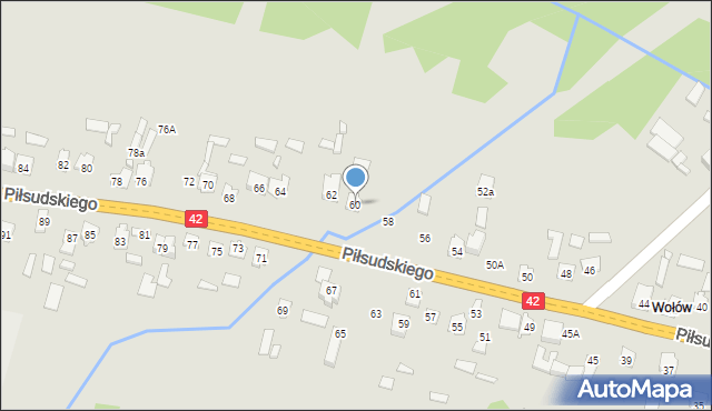 Stąporków, Piłsudskiego Józefa, marsz., 60, mapa Stąporków
