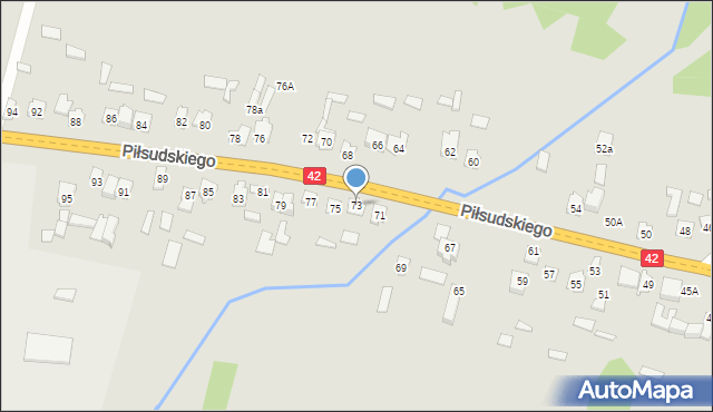 Stąporków, Piłsudskiego Józefa, marsz., 73, mapa Stąporków