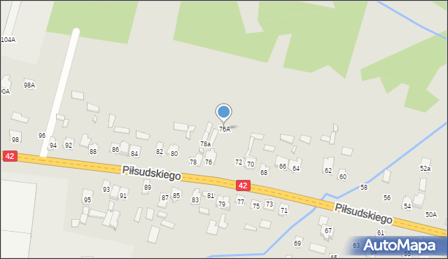 Stąporków, Piłsudskiego Józefa, marsz., 76A, mapa Stąporków