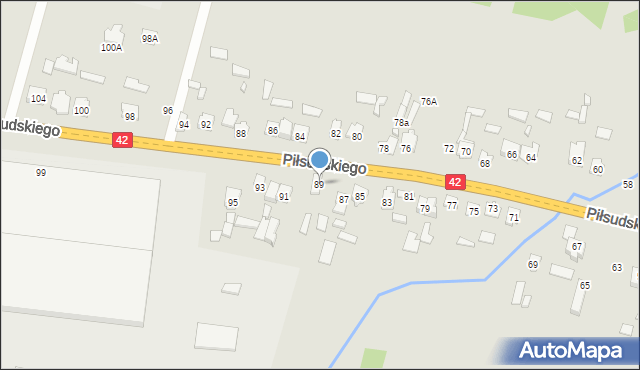 Stąporków, Piłsudskiego Józefa, marsz., 89, mapa Stąporków