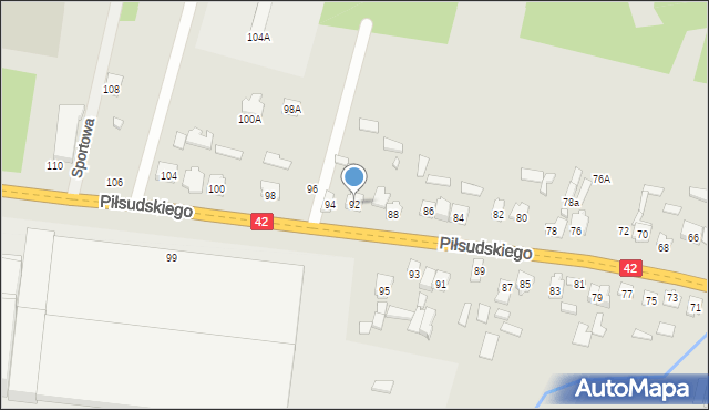 Stąporków, Piłsudskiego Józefa, marsz., 92, mapa Stąporków