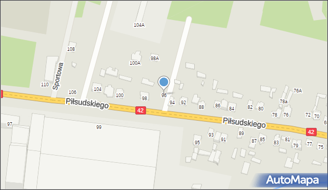 Stąporków, Piłsudskiego Józefa, marsz., 96, mapa Stąporków