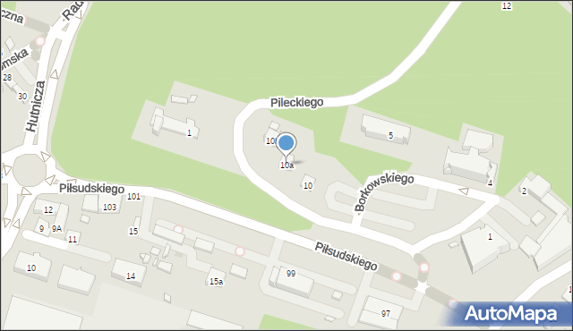 Starachowice, Pileckiego Witolda, rtm., 10a, mapa Starachowic