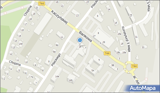 Starachowice, Pileckiego Witolda, rtm., 18, mapa Starachowic