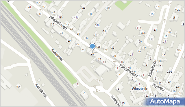 Starachowice, Piłsudskiego Józefa, marsz., 19, mapa Starachowic