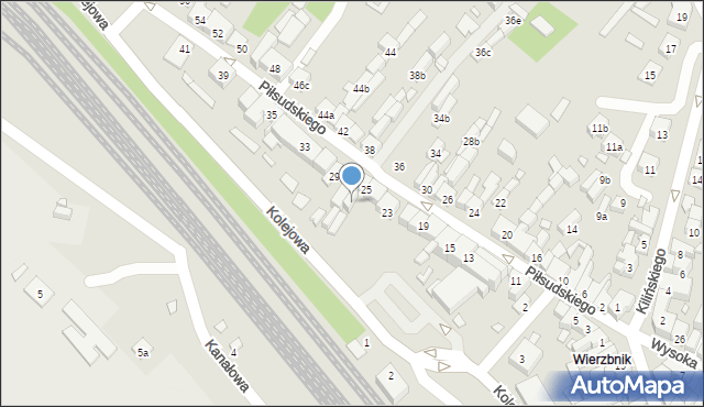 Starachowice, Piłsudskiego Józefa, marsz., 25a, mapa Starachowic