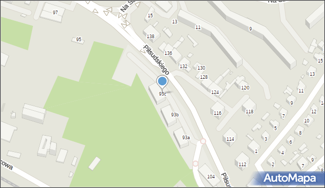 Starachowice, Piłsudskiego Józefa, marsz., 93c, mapa Starachowic