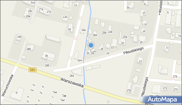 Stare Babice, Piłsudskiego Józefa, marsz., 28/30, mapa Stare Babice