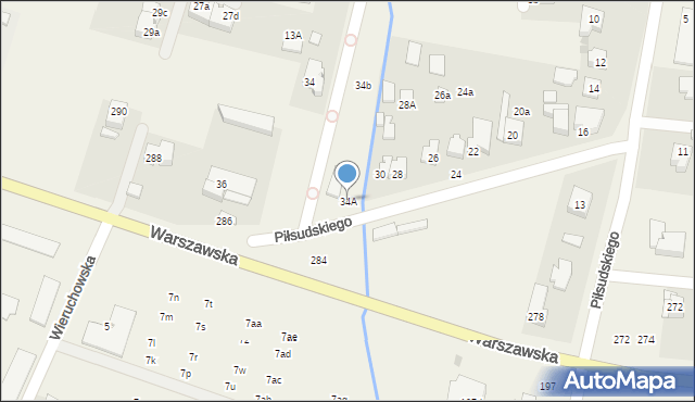 Stare Babice, Piłsudskiego Józefa, marsz., 34A, mapa Stare Babice