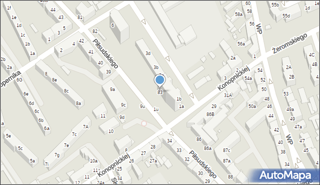 Stargard, Piłsudskiego Józefa, marsz., 83, mapa Stargard