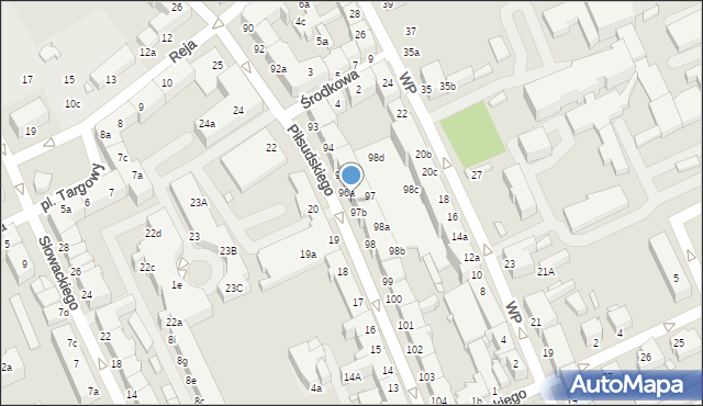 Stargard, Piłsudskiego Józefa, marsz., 96b, mapa Stargard