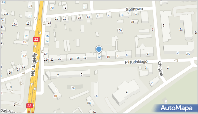 Starogard Gdański, Piłsudskiego Józefa, marsz., 12, mapa Starogard Gdański