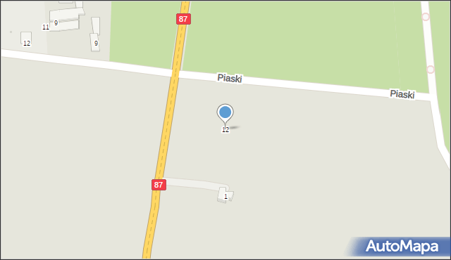 Stary Sącz, Piaski, 12, mapa Stary Sącz